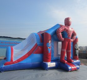 T2-2741 Spiderman siêu anh hùng Trampoline bơm hơi