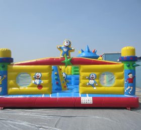 T6-355 Doraemon Công viên giải trí bơm hơi khổng lồ Trò chơi mặt đất cho trẻ em