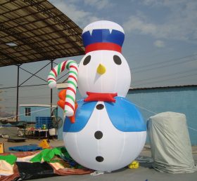 C1-167 Giáng sinh inflatable người tuyết với kẹo đi bộ mía