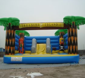 T2-2868 Cướp biển Inflatable Trampoline