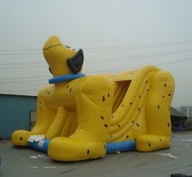 T8-539 Chó màu vàng trượt cho trẻ em