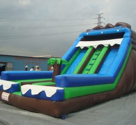 T8-1118 Giant Jungle Theme Inflatable Trượt cho trẻ em