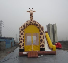 T5-153 Giraffe Inflatable Bounce Nhà Combo Trượt