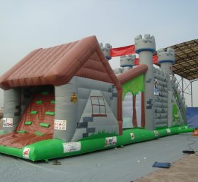T11-619 Inflatable Bounce House Nhảy chướng ngại vật Bounce Khóa học