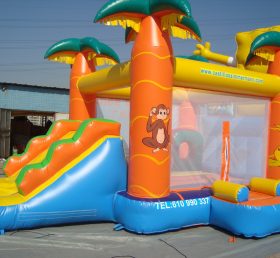 T2-2463 Jungle Theme Inflatable Trampoline