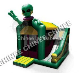 T5-152 Người ngoài hành tinh Inflatable Bounce House Combo Trượt