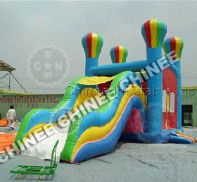 T5-182 Đầy màu sắc Balloon Inflatable Combo Slide