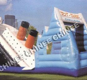 T8-137 Titanic Inflatable Trượt khô Trampoline Combo Trò chơi