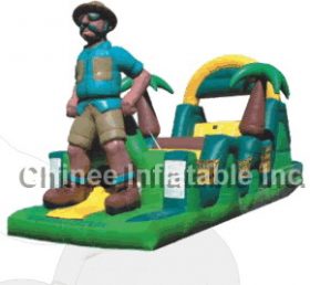 T8-202 Lớn con người Jungle Theme Inflatable Slide