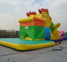 T8-262 Phim hoạt hình Inflatable Slide Trò chơi trẻ em khổng lồ