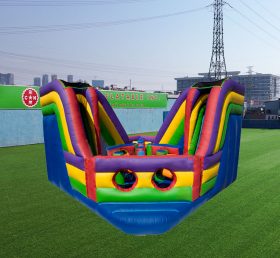T8-501 Đầy màu sắc trở ngại inflatable khô slide