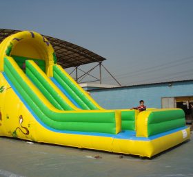 T8-611 Tiêu chuẩn lớn inflatable đôi làn đường khô slide