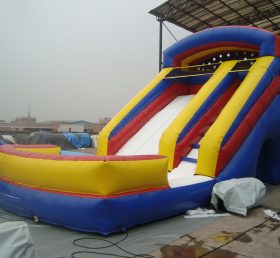 T8-649 Tiêu chuẩn lớn inflatable đôi làn đường khô slide