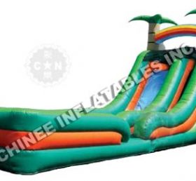 T8-653 Jungle Theme Inflatable Đôi Lane Slide