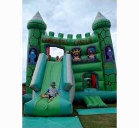 T2-1006 Green Castle Inflatable Trampoline
