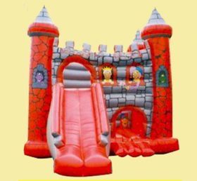 T2-1018 Lâu đài đỏ Inflatable Trampoline