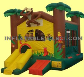 T2-1451 Jungle Theme Inflatable Trampoline