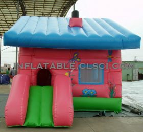 T2-2424 Trampoline Inflatable trong nhà với Slide