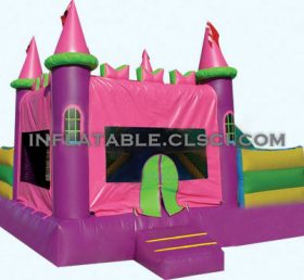 T2-743 Pink Castle Inflatable Trampoline