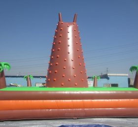T11-127 Jungle Theme Inflatable Trò chơi thể thao Inflatable Rock Climbing Wall