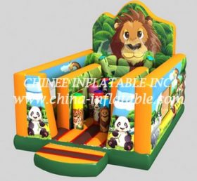 T2-3338 Jungle Theme Inflatable Trampoline