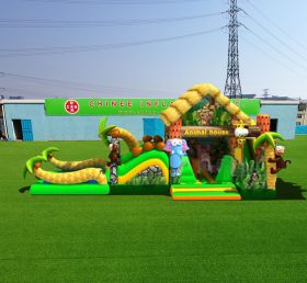 T6-445 Jungle Theme Giant Inflatable Trẻ em Công viên giải trí Trò