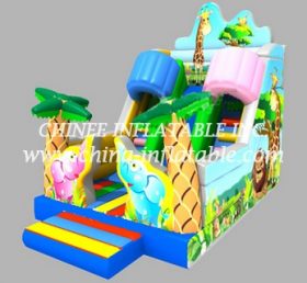 T8-1525 Jungle Theme Bounce Inflatable Trượt