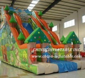 T8-1546 Jungle Theme Bounce Slide Trượt bơm hơi khổng lồ cho trẻ em