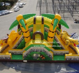 T8-1550 Jungle Theme Inflatable Trượt khô