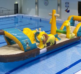 WG1-042 Lion and Giraffe Inflatable Nổi Thể Thao Dưới Nước Công Viên Bể Bơi Trò Chơi