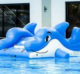 WG1-007 Công viên thể thao dưới nước Dolphin Inflatable Trò chơi bể bơi