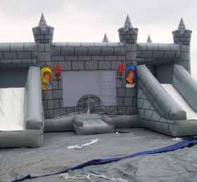 IC1-001 Người lớn và trẻ em Inflatable Xám Castle Trampoline