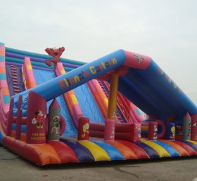 T8-3000 Disney khổng lồ người lớn trẻ em inflatable trượt đồ chơi câu chuyện trở ngại inflatable trượt