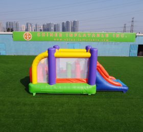 T2-3253 Inflatable chướng ngại vật theo dõi bounce nhà kết hợp sân chơi nhỏ cho trẻ em