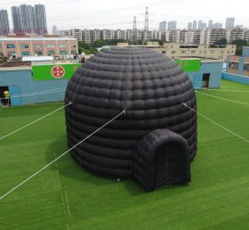 Tent1-415B Khổng lồ ngoài trời màu đen inflatable mái vòm lều