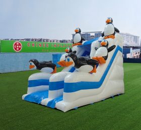 T8-4042 15ft nền tảng Giáng sinh Slide (chim cánh cụt)
