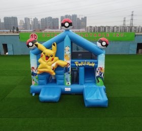 T2-4452 Lâu đài bơm hơi Pokémon Pikachu với Slide