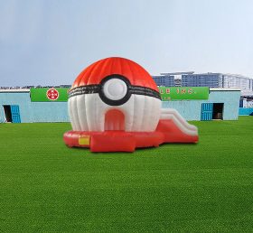 T2-4443 Pokémon Pokeball lâu đài bơm hơi với slide