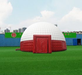 Tent1-4672 Lều mái vòm màu đỏ và trắng cho triển lãm lớn