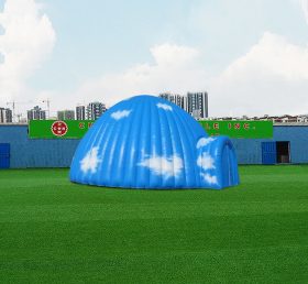 Tent1-4687 Bầu trời xanh và mây in Igloo tùy chỉnh