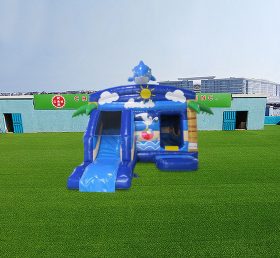 T2-4890 Funhouse Bãi biển Inflatable Combo
