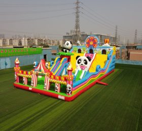 T6-803B Magic Panda Circus Theme Sân chơi lâu đài bơm hơi