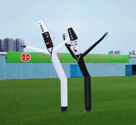 D2-182 Vũ công không khí Đen và trắng Inflatable cho quảng cáo vô thường